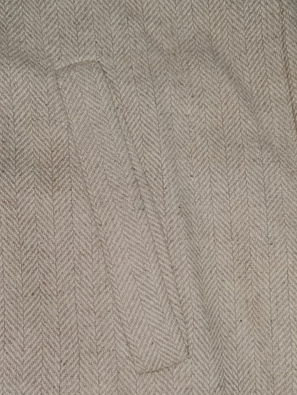 Abrigo entallado para hombre de longitud media con espiga y ribetes en contraste, chaqueta con cuello alto elegantemente confeccionada para otoño e invierno.