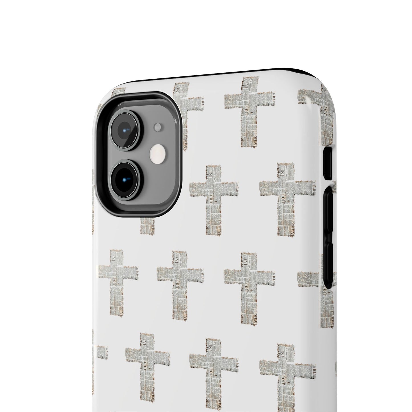 Cross Pattern Tough Phone Case — Minimalist Religious Christian Design