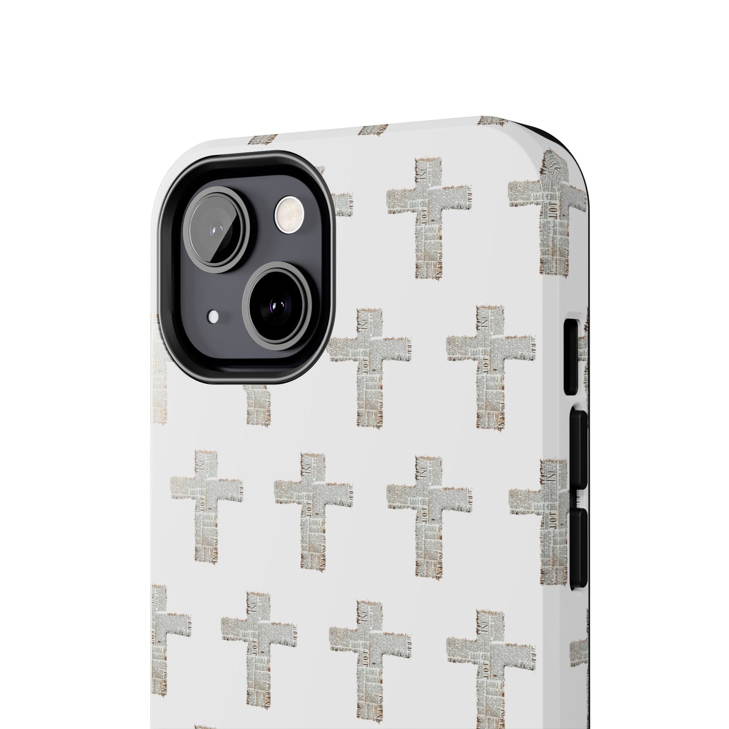 Cross Pattern Tough Phone Case — Minimalist Religious Christian Design