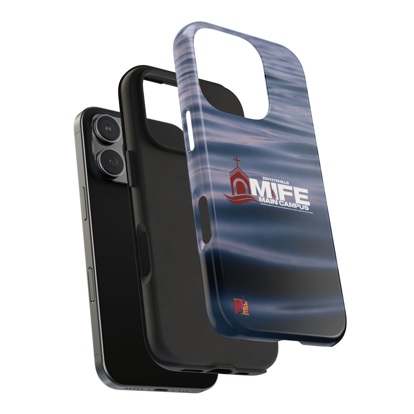 Tough Phone Case — MFE Main Campus Navy Wave Protective Cover