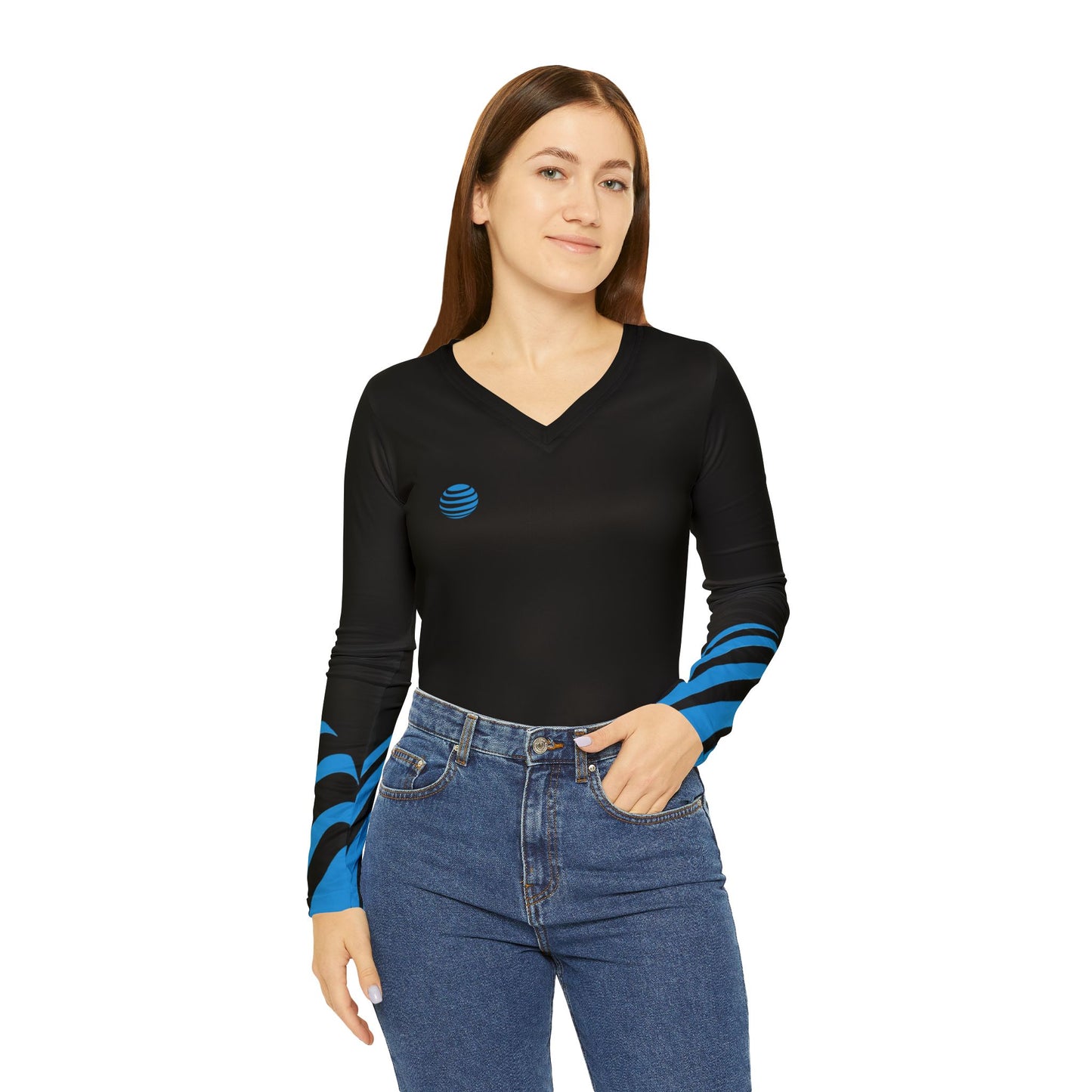 Women's Long Sleeve V-neck Shirt (AOP)