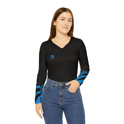 Women's Long Sleeve V-neck Shirt (AOP)