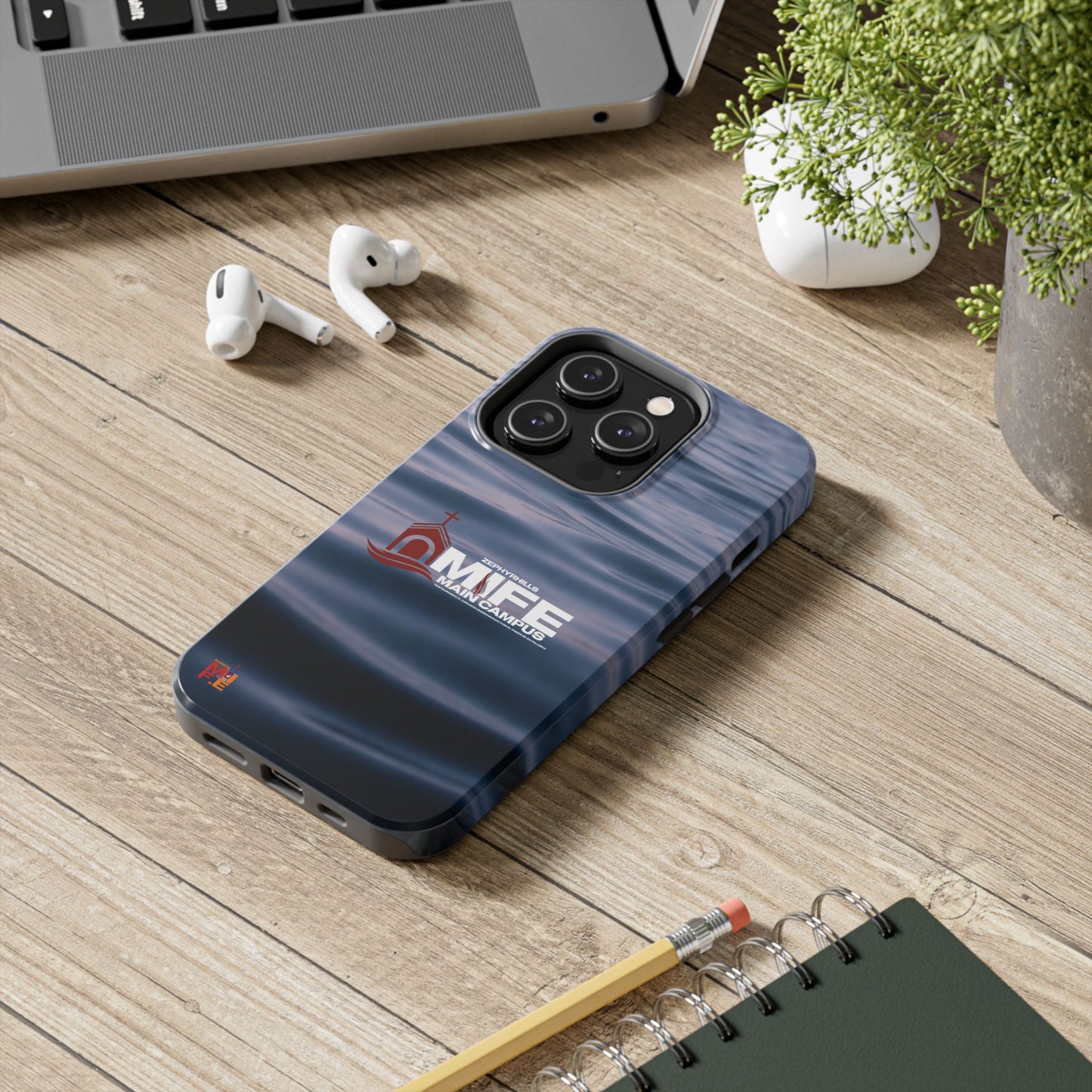 Tough Phone Case — MFE Main Campus Navy Wave Protective Cover