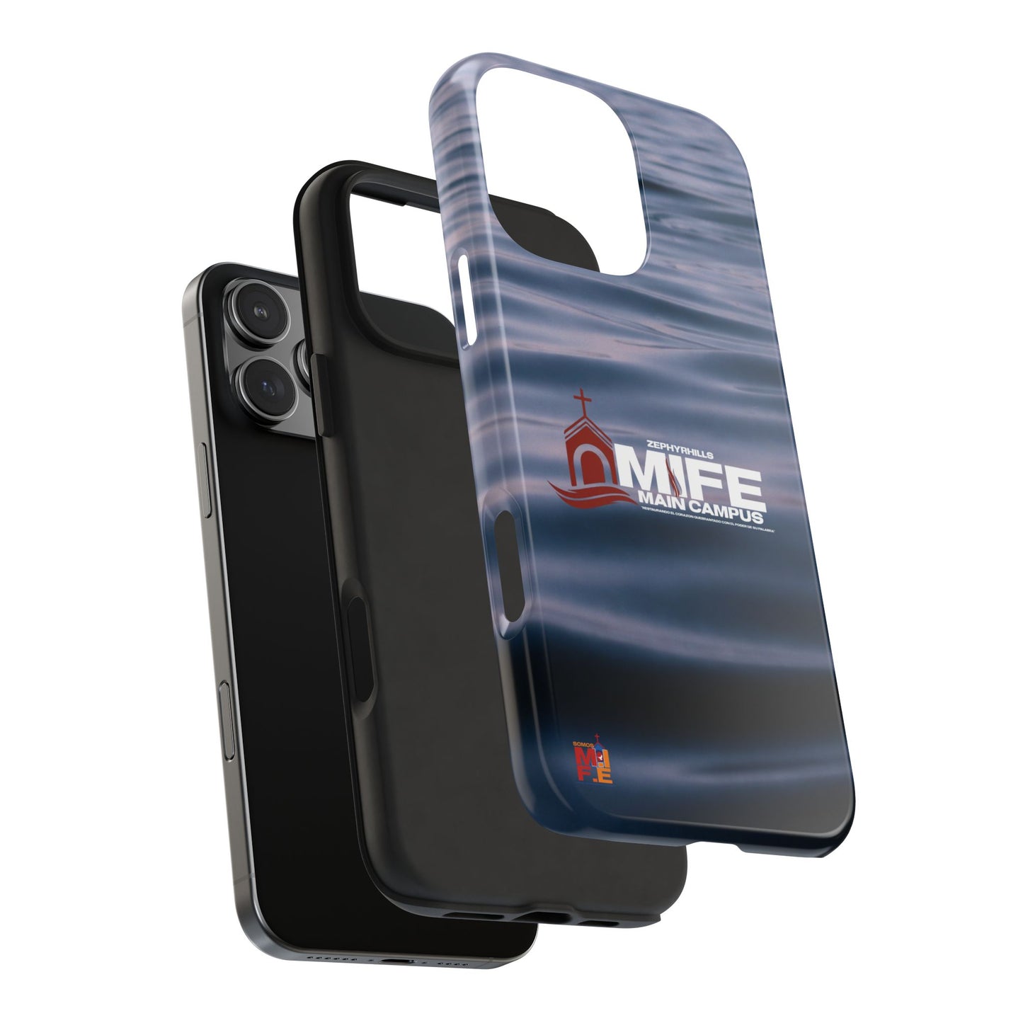 Tough Phone Case — MFE Main Campus Navy Wave Protective Cover