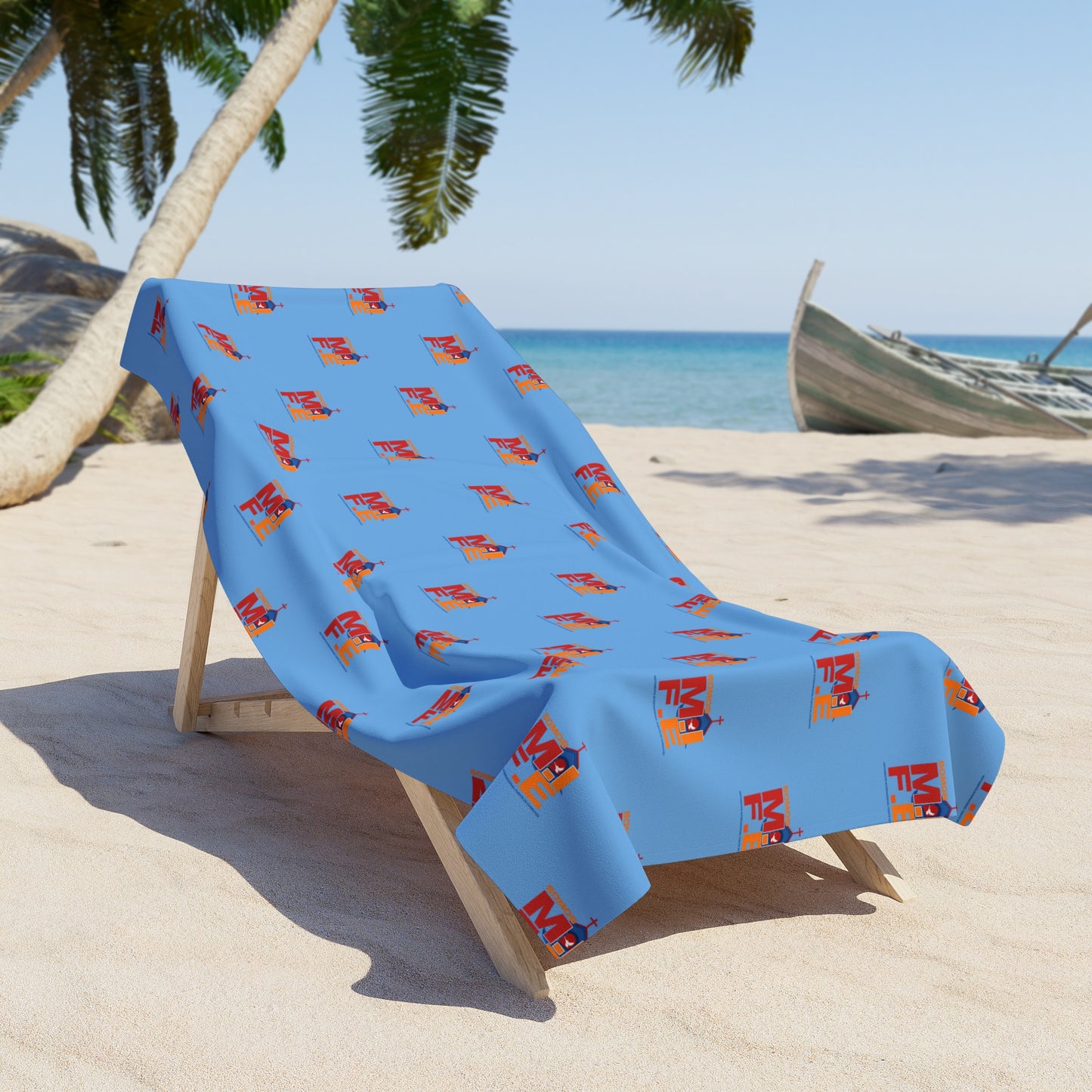 Retro Surf Patch Beach Towel