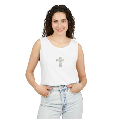 Faith Cross Tank Top — Minimal Christian Graphic Tank