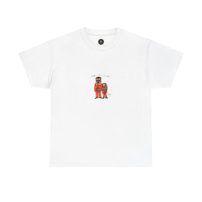 Crewneck Tee — 'Dad and Kid' Matching Astronaut Illustration
