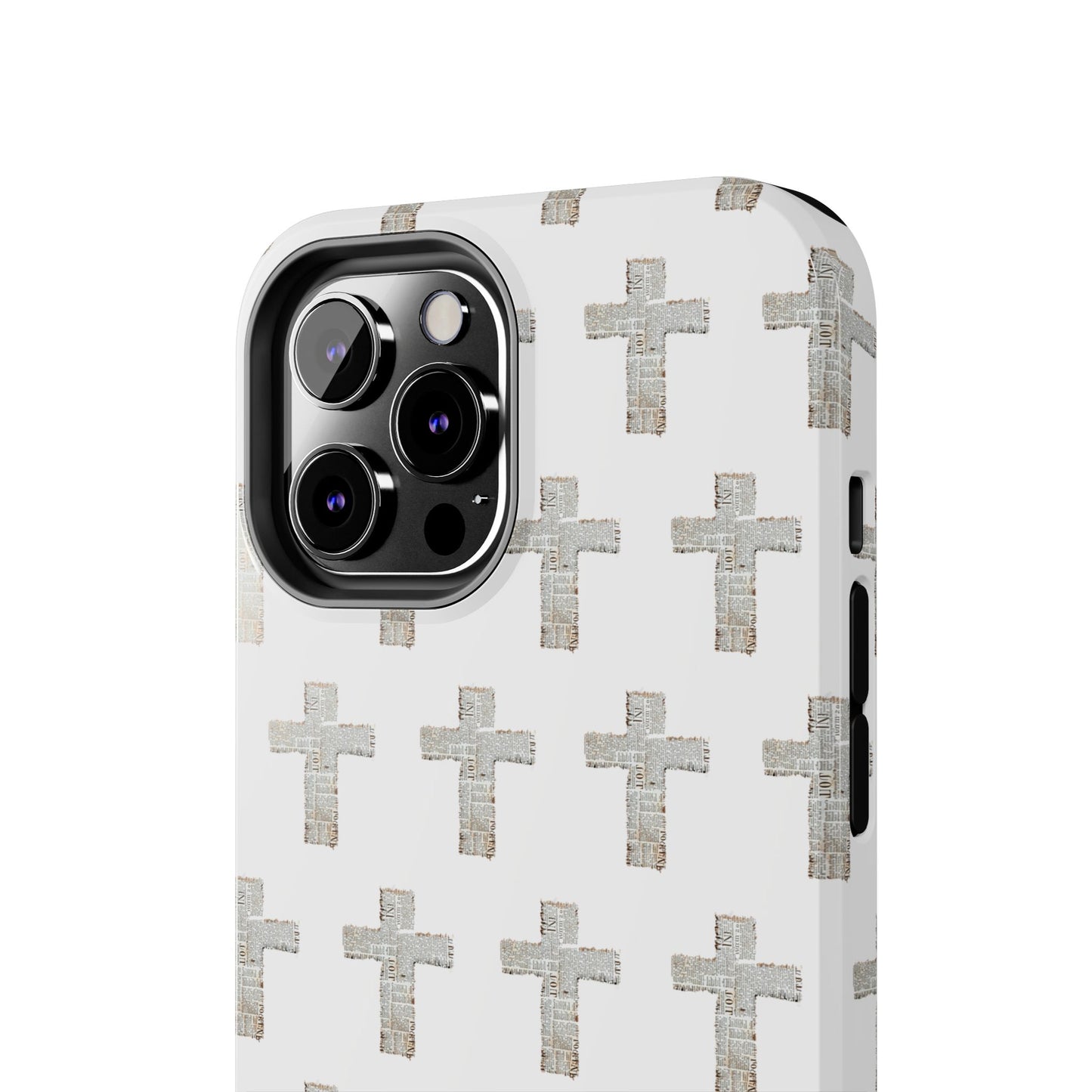 Cross Pattern Tough Phone Case — Minimalist Religious Christian Design