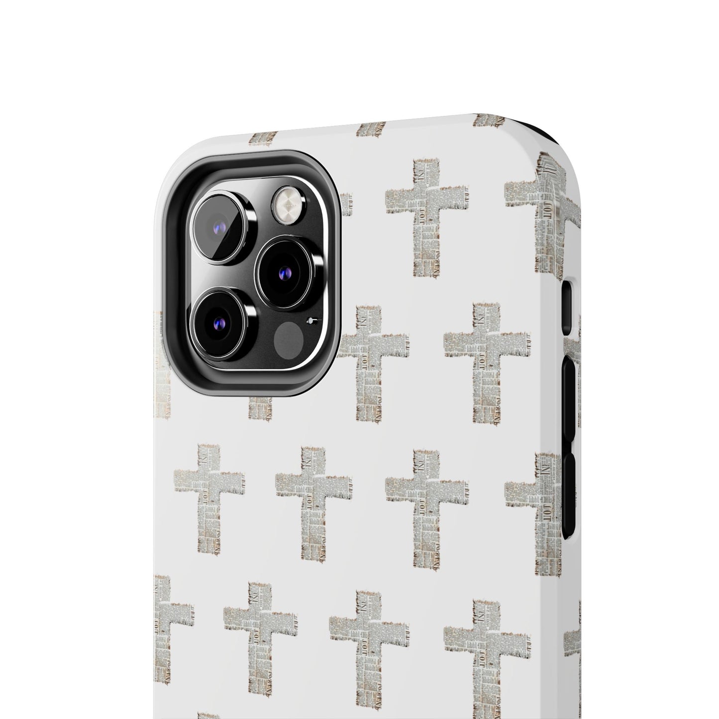 Cross Pattern Tough Phone Case — Minimalist Religious Christian Design