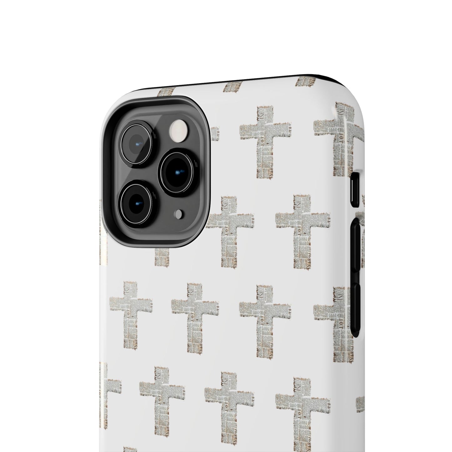 Cross Pattern Tough Phone Case — Minimalist Religious Christian Design