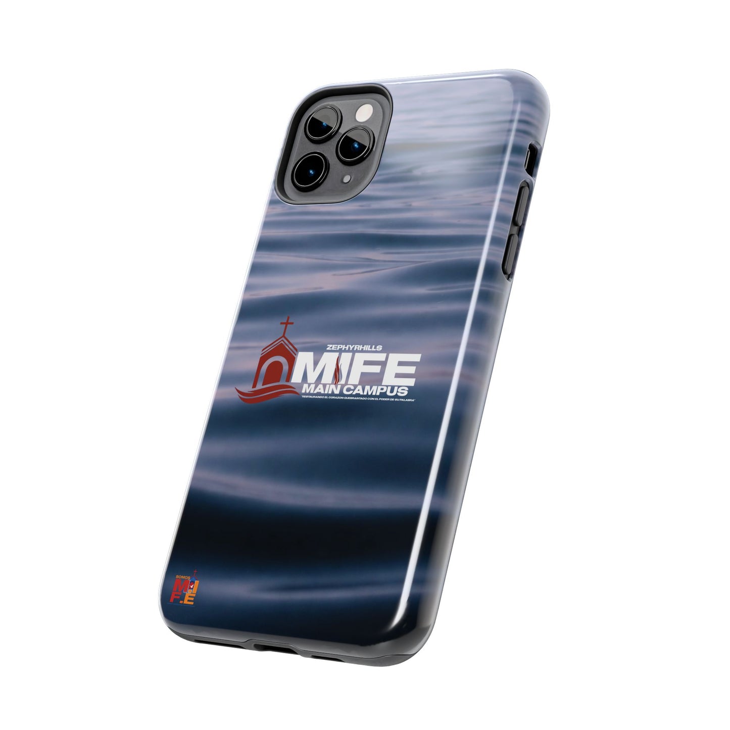 Tough Phone Case — MFE Main Campus Navy Wave Protective Cover