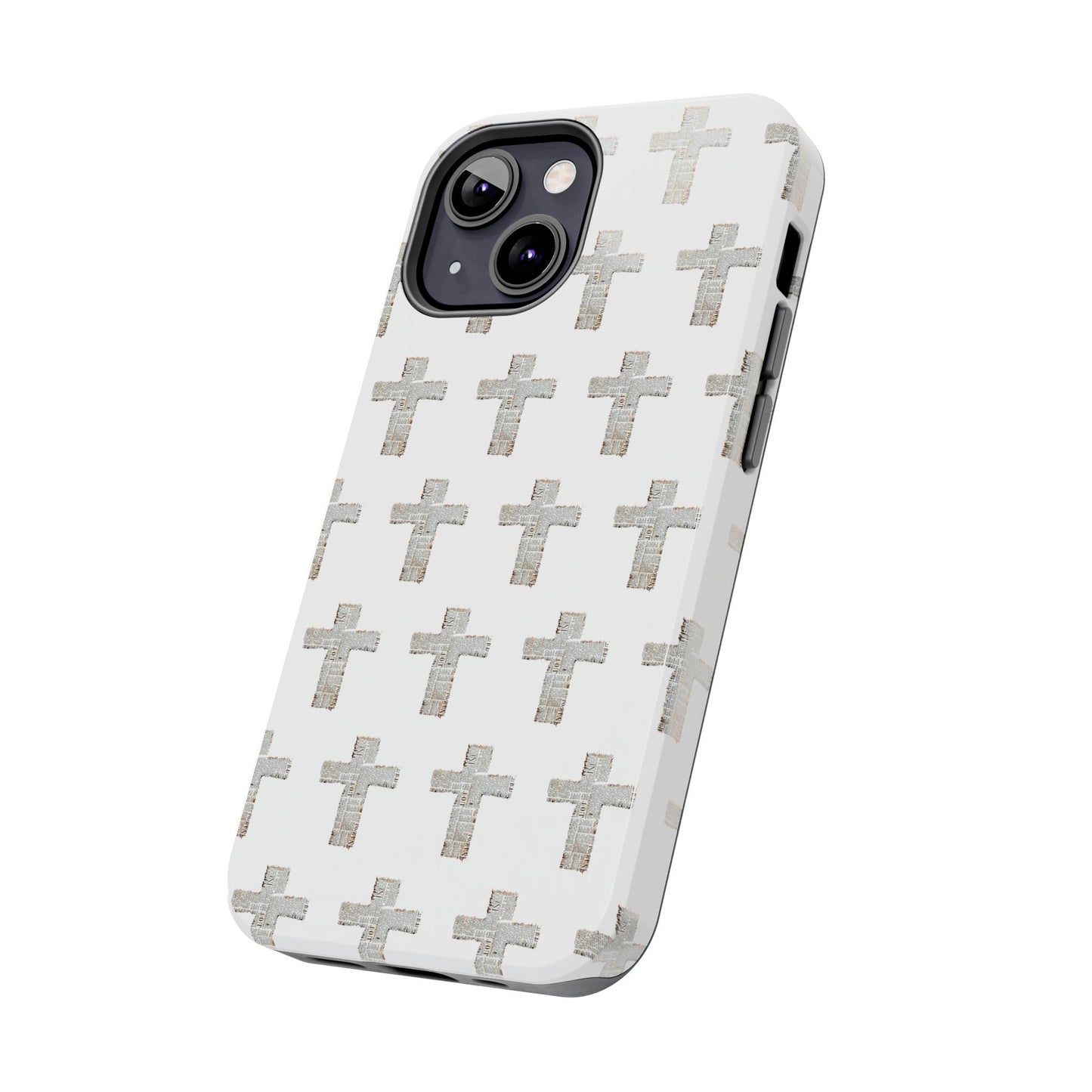 Cross Pattern Tough Phone Case — Minimalist Religious Christian Design