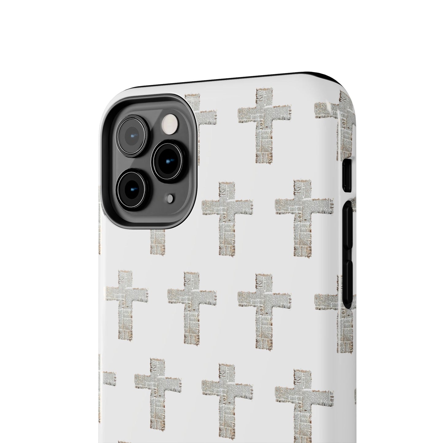Cross Pattern Tough Phone Case — Minimalist Religious Christian Design