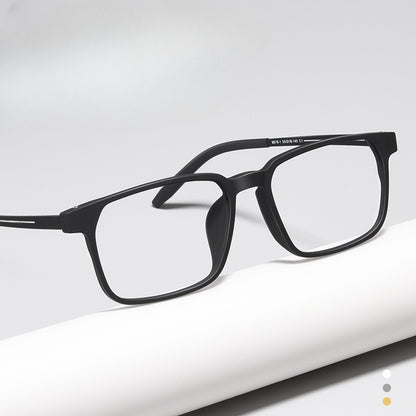 1pc Gafas De Marco Completo De Titanio De Goma Para Hombres, Marco De Gafas Cuadrado Ultraligero TR90