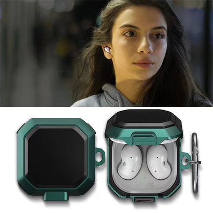 【con Bloqueo Seguro】Funda De Lujo Para Earpods Para Samsung Galaxy Buds Pro Con Llavero Para Galaxy Buds Live 2 Pro Capa Coque Cover