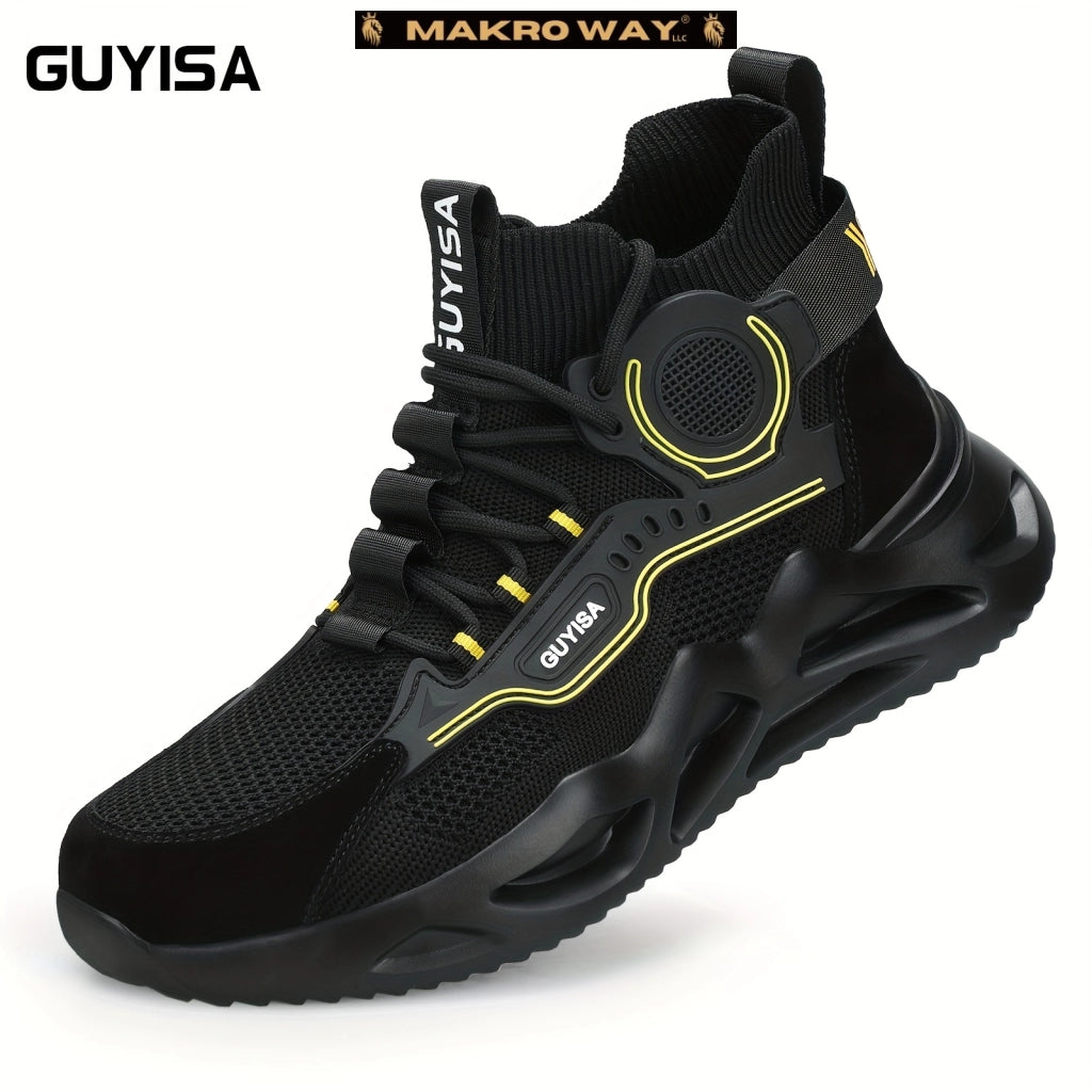 Zapatos de Seguridad para Hombres con Punta de Acero Transpirable - Estilo Industrial Elegante