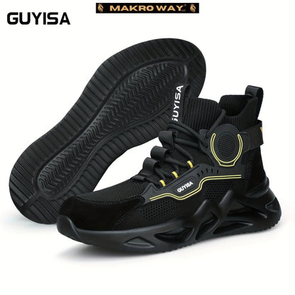 Zapatos de Seguridad para Hombres con Punta de Acero Transpirable - Estilo Industrial Elegante