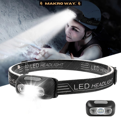 USB recargable faro LED con sensor de movimiento y resistente al agua - MACROCOSM