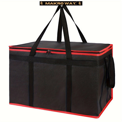 Insulated Pizza and Food Delivery Bag - Large Size, Triple Layer Insulation, Durable - Ideal for Catering and Grocery Shopping