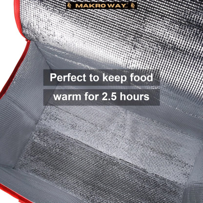 Insulated Pizza and Food Delivery Bag - Large Size, Triple Layer Insulation, Durable - Ideal for Catering and Grocery Shopping