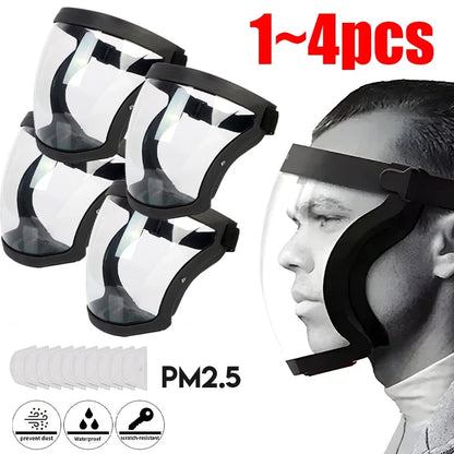 Ultimate Full Face Shield - Protect, Breathe & See Clearly - Adjustable & Durable