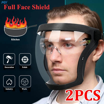 Ultimate Full Face Shield - Protect, Breathe & See Clearly - Adjustable & Durable