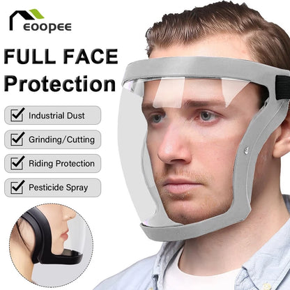 Ultimate Full Face Shield - Protect, Breathe & See Clearly - Adjustable & Durable
