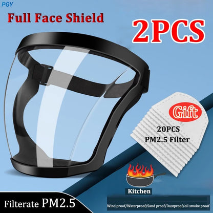 Ultimate Full Face Shield - Protect, Breathe & See Clearly - Adjustable & Durable