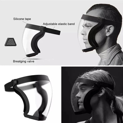 Ultimate Full Face Shield - Protect, Breathe & See Clearly - Adjustable & Durable