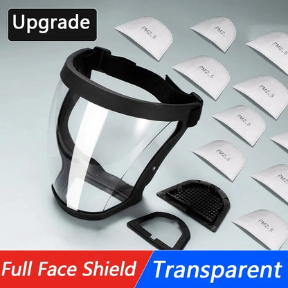 Ultimate Full Face Shield - Protect, Breathe & See Clearly - Adjustable & Durable