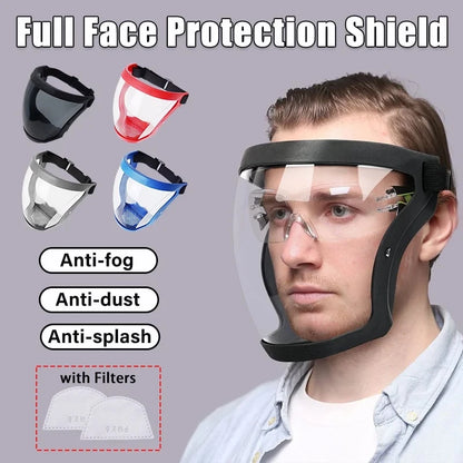 Ultimate Full Face Shield - Protect, Breathe & See Clearly - Adjustable & Durable