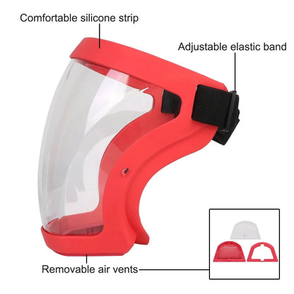 Ultimate Full Face Shield - Protect, Breathe & See Clearly - Adjustable & Durable