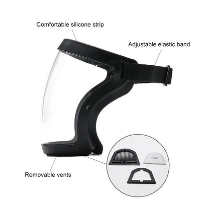 Ultimate Full Face Shield - Protect, Breathe & See Clearly - Adjustable & Durable