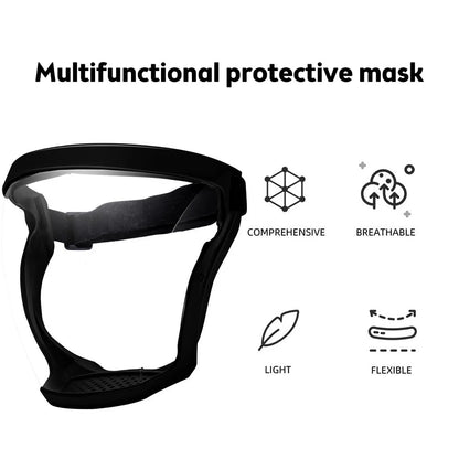 Ultimate Full Face Shield - Protect, Breathe & See Clearly - Adjustable & Durable
