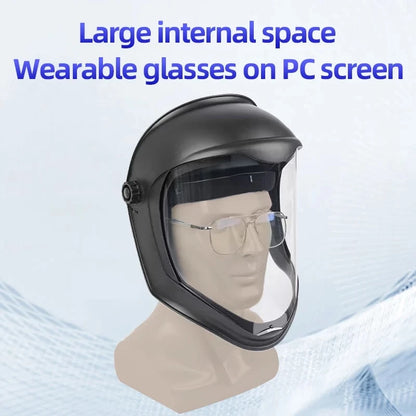 Ultimate Full Face Shield - Protect, Breathe & See Clearly - Adjustable & Durable