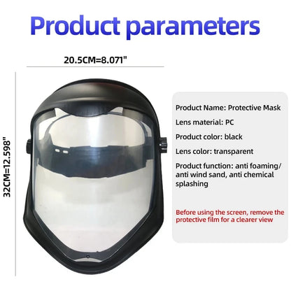 Ultimate Full Face Shield - Protect, Breathe & See Clearly - Adjustable & Durable