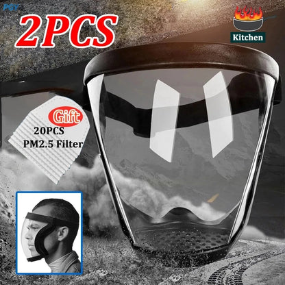 Ultimate Full Face Shield - Protect, Breathe & See Clearly - Adjustable & Durable