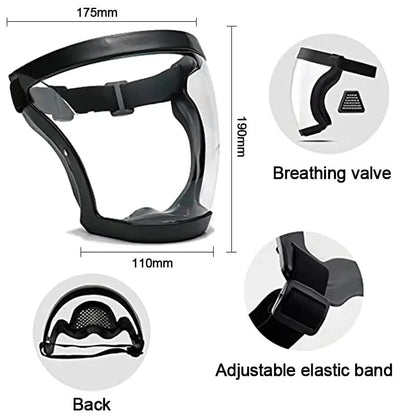 Ultimate Full Face Shield - Protect, Breathe & See Clearly - Adjustable & Durable