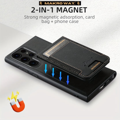 Funda de Cuero 2 en 1 con Carga Inalámbrica para Samsung