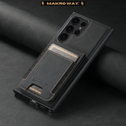 Funda de Cuero 2 en 1 con Carga Inalámbrica para Samsung