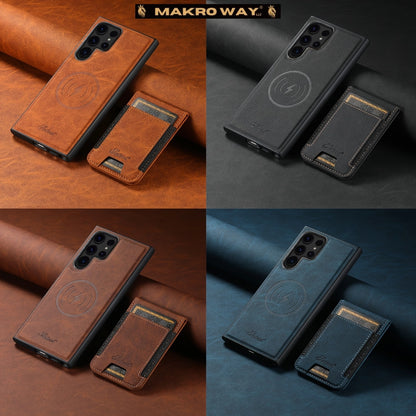Funda de Cuero 2 en 1 con Carga Inalámbrica para Samsung
