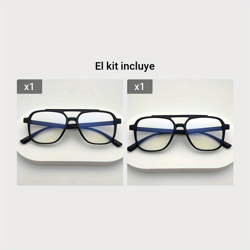 1 Gafas De Bloqueo De Luz Azul Para Hombre, Gafas De Lectura De Ordenador/juegos/TV/teléfonos, Gafas UV Antifatiga Ocular A La Moda