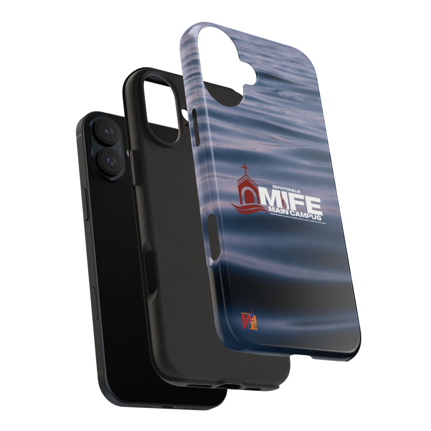 Tough Phone Case — MFE Main Campus Navy Wave Protective Cover