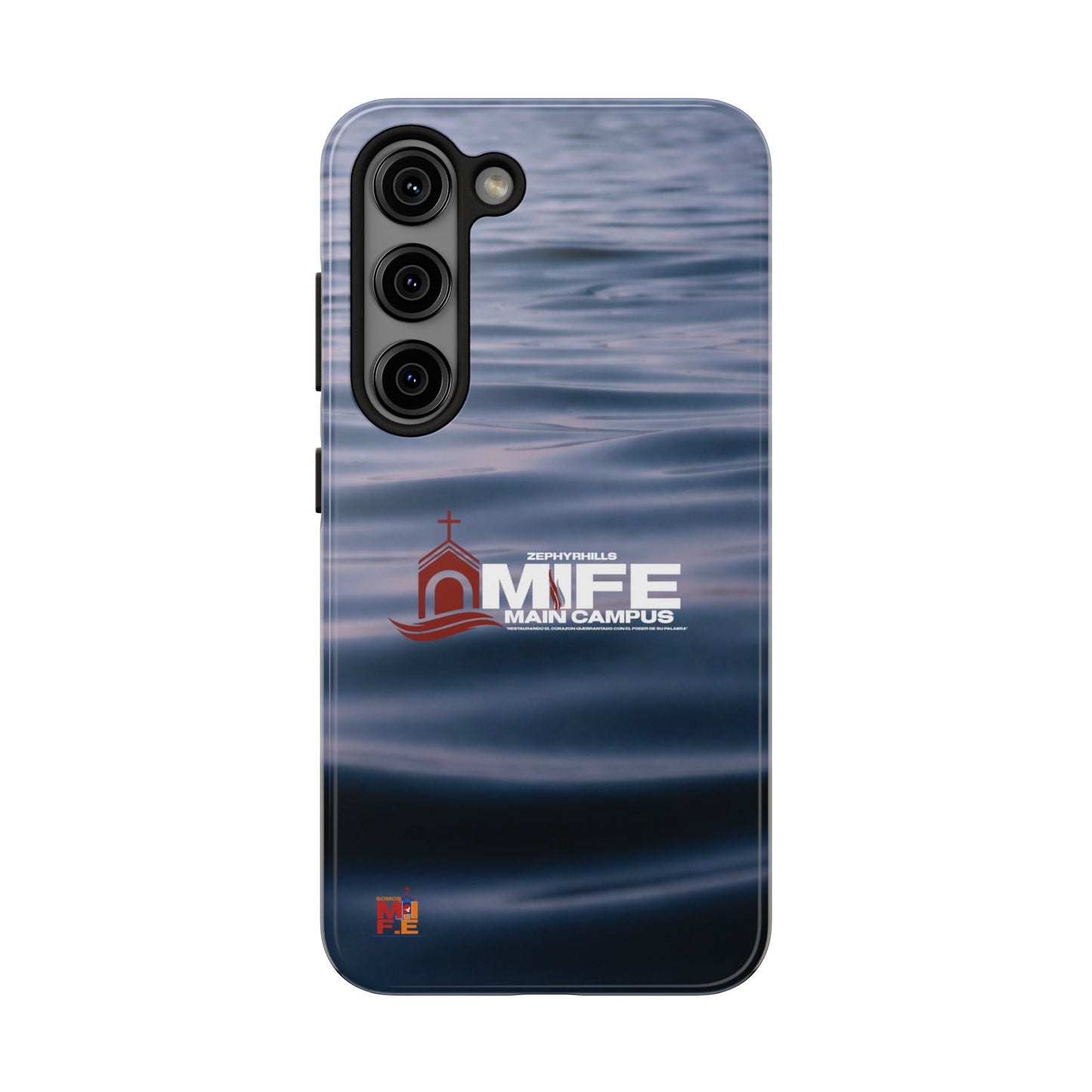 Tough Phone Case — MFE Main Campus Navy Wave Protective Cover