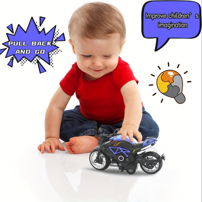 Juguete De Motocicleta De Aleación Fundida A Presión, Motocicleta Extraíble Con Sonidos Y Luces 1:12, Coches De Juguete Para Niños Con Fricción, Juguetes De Motocicleta, Regalo Para Niños O Niñas, Cumpleaños, Navidad