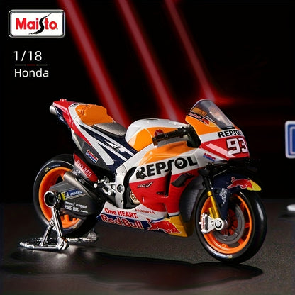 Maisto 1:18 2021GP Racing Repsol Honda Team: Marc Márquez #93 y Pol ESPARGARO Modelo de motocicleta de aleación: ¡un regalo inolvidable para los fanáticos de Moto GP! Navidad, Halloween, regalos de Acción de Gracias.