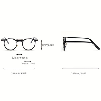 1 Pieza De Gafas De Acetato Con Montura Redonda Vintage Para Hombre, Gafas Modernas Y Modernas