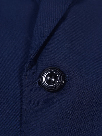 Abrigo De Manga Larga Con Cuello Vuelto Sólido Y Elegante Para Hombres De Negocios