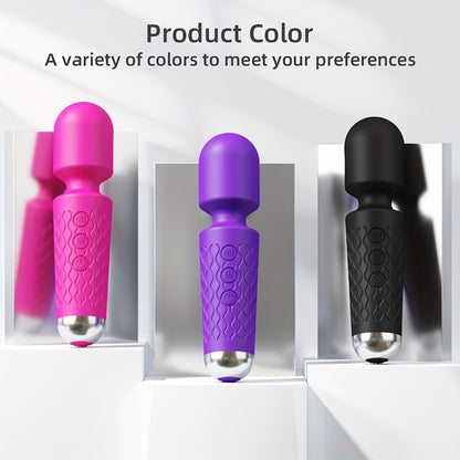 Recargable AV Stick Vibrador de 20 Frecuencias en Negro para el Placer Femenino - Suministros para Adultos