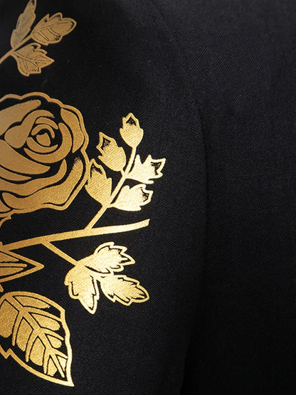 Abrigo De Vestir De Diseño Clásico, De Color Sólido Para Hombres Con Patrón De Cachemira Dorado Para Negocios Y Fiestas De Bodas